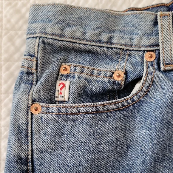 GUESS Women's Blue Denim Shorts - Picture 3 of 6